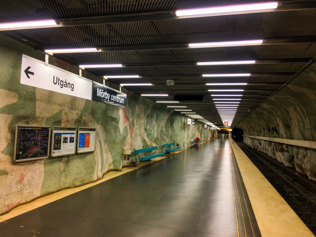 Stockholm Metro ( ストックホルムメトロ ) Mörby centrum metro station
