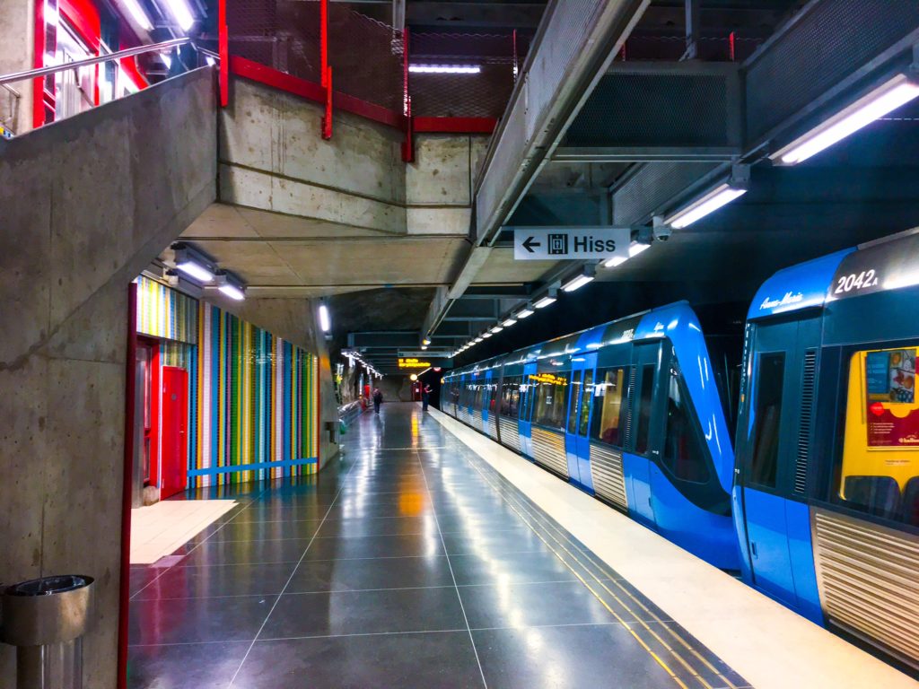 Stockholm Metro ( ストックホルムメトロ ) Västra skogen metro station